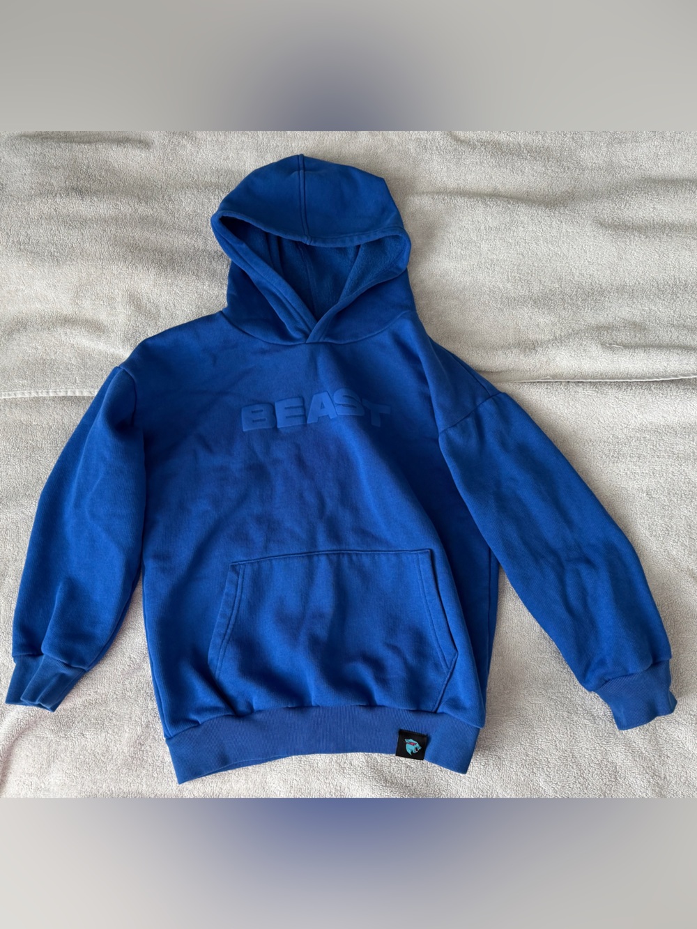 MrBeast Kids Blue 'BEAST' Pullover Hoodie
